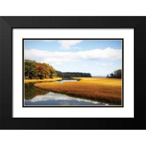 Kings Creek II Black Modern Wood Framed Art Print with Double Matting by Hausenflock, Alan