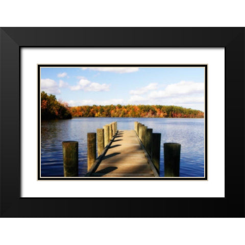 Greenwood Lake II Black Modern Wood Framed Art Print with Double Matting by Hausenflock, Alan