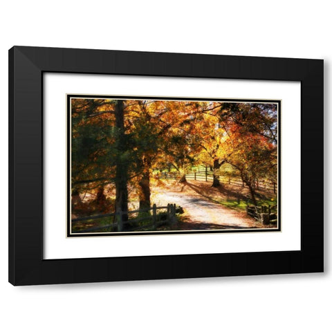 Autumn on Kent Farm I Black Modern Wood Framed Art Print with Double Matting by Hausenflock, Alan