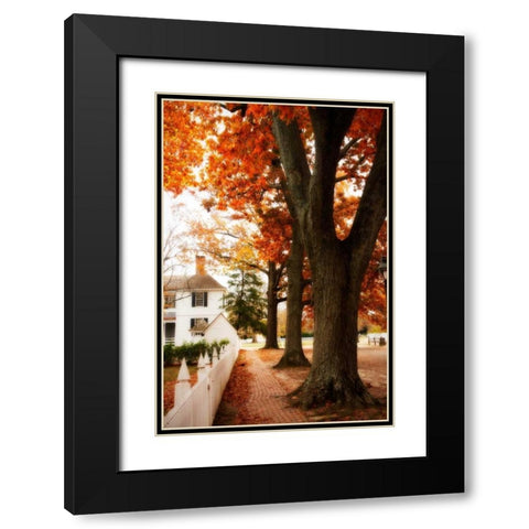 Small Town Autumn II Black Modern Wood Framed Art Print with Double Matting by Hausenflock, Alan