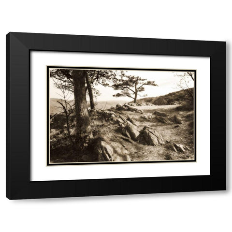 Stoney Ridge II Sepia Black Modern Wood Framed Art Print with Double Matting by Hausenflock, Alan