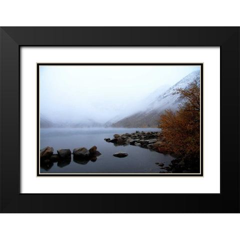 Convict Lake II Black Modern Wood Framed Art Print with Double Matting by Johnson, George