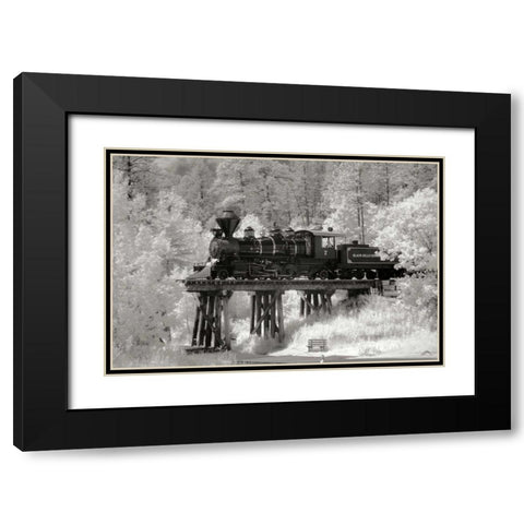 Black Hills RR I Black Modern Wood Framed Art Print with Double Matting by Johnson, George