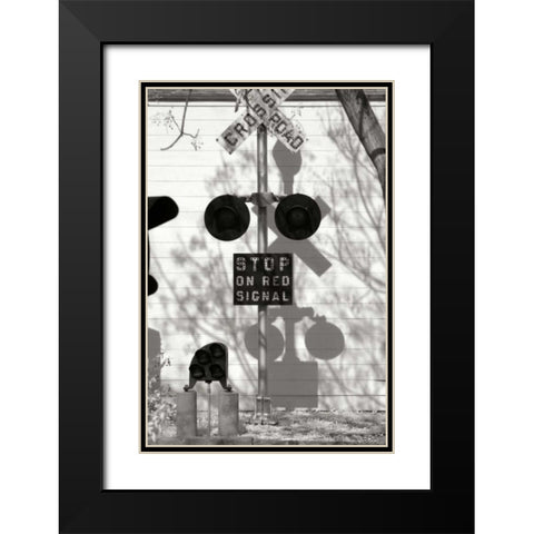 RR Signal I Black Modern Wood Framed Art Print with Double Matting by Johnson, George