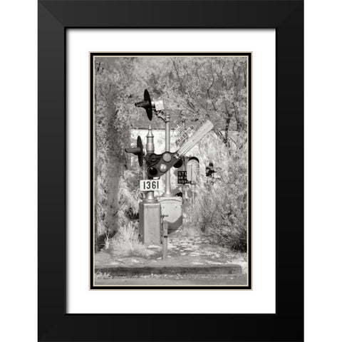 RR Signal II Black Modern Wood Framed Art Print with Double Matting by Johnson, George