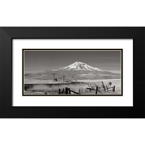 Mt. Shasta II Black Modern Wood Framed Art Print with Double Matting by Johnson, George