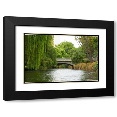 Avon River I Black Modern Wood Framed Art Print with Double Matting by Johnson, George