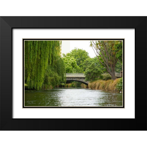 Avon River I Black Modern Wood Framed Art Print with Double Matting by Johnson, George