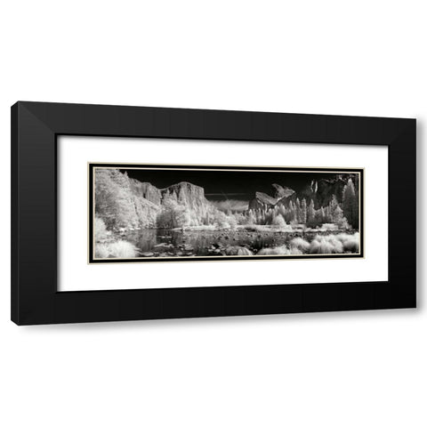 West End River Black Modern Wood Framed Art Print with Double Matting by Johnson, George