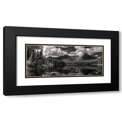 Leach Lake Black Modern Wood Framed Art Print with Double Matting by Johnson, George