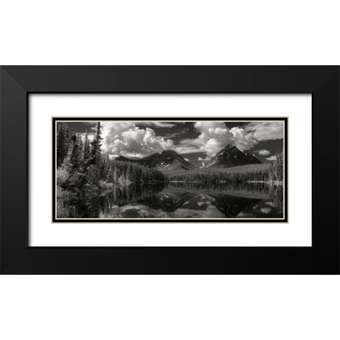 Leach Lake Black Modern Wood Framed Art Print with Double Matting by Johnson, George