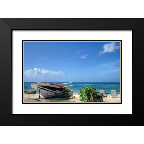 Grand Turk II Black Modern Wood Framed Art Print with Double Matting by Johnson, George