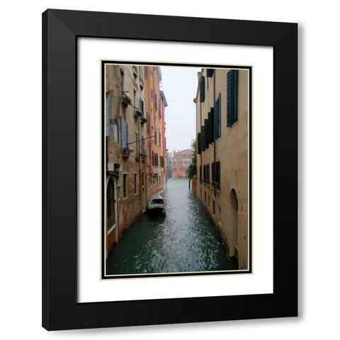 Waterways of Venice III Black Modern Wood Framed Art Print with Double Matting by Johnson, George