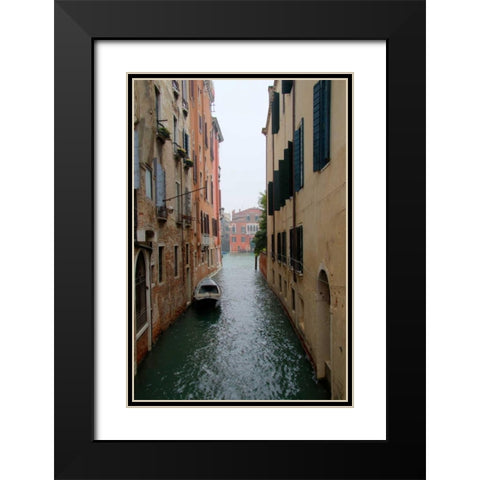 Waterways of Venice III Black Modern Wood Framed Art Print with Double Matting by Johnson, George