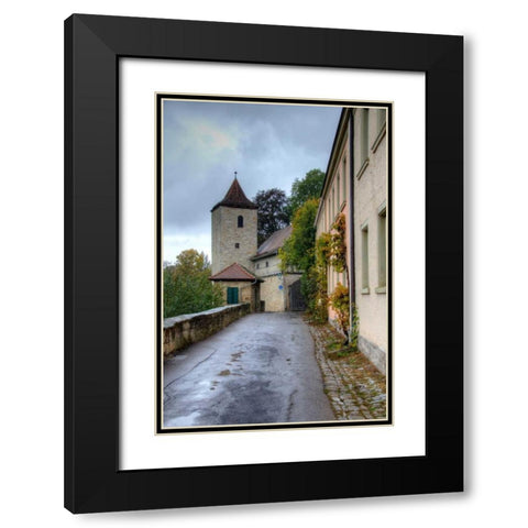 Rothenburg II Black Modern Wood Framed Art Print with Double Matting by Johnson, George