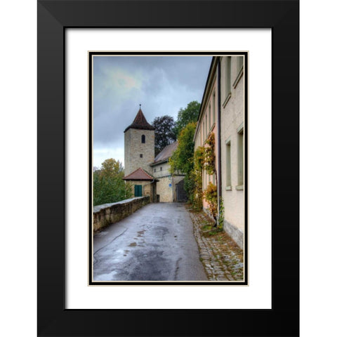 Rothenburg II Black Modern Wood Framed Art Print with Double Matting by Johnson, George