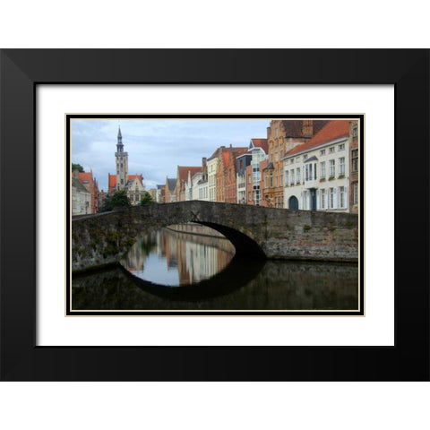 Brugge I Black Modern Wood Framed Art Print with Double Matting by Johnson, George