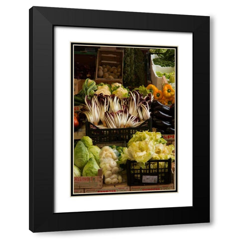 Venice Market I Black Modern Wood Framed Art Print with Double Matting by Johnson, George