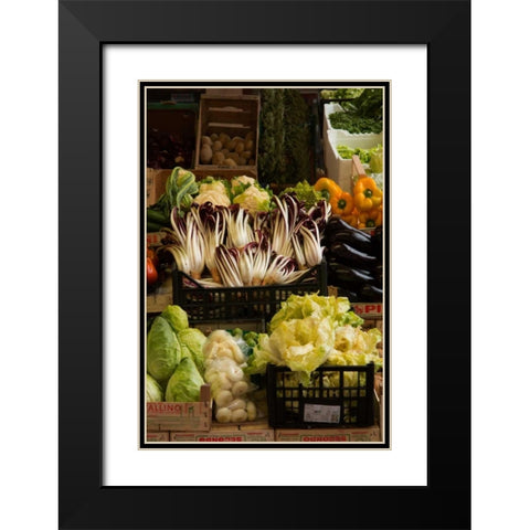 Venice Market I Black Modern Wood Framed Art Print with Double Matting by Johnson, George