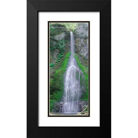 Port Angeles Falls Black Modern Wood Framed Art Print with Double Matting by Johnson, George