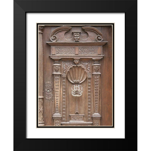 Nordlingen Castle Door I Black Modern Wood Framed Art Print with Double Matting by Johnson, George