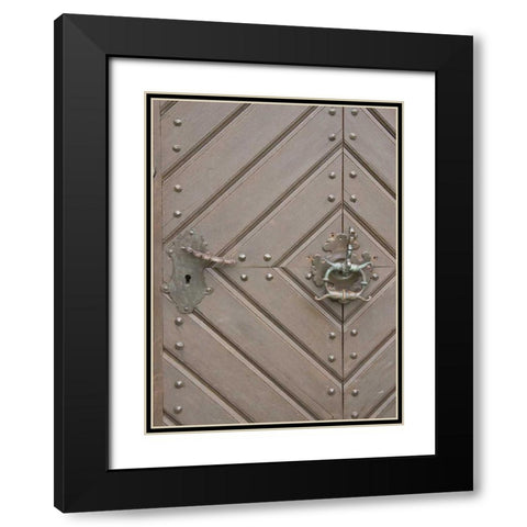 Nordlingen Castle Door II Black Modern Wood Framed Art Print with Double Matting by Johnson, George