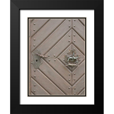 Nordlingen Castle Door II Black Modern Wood Framed Art Print with Double Matting by Johnson, George