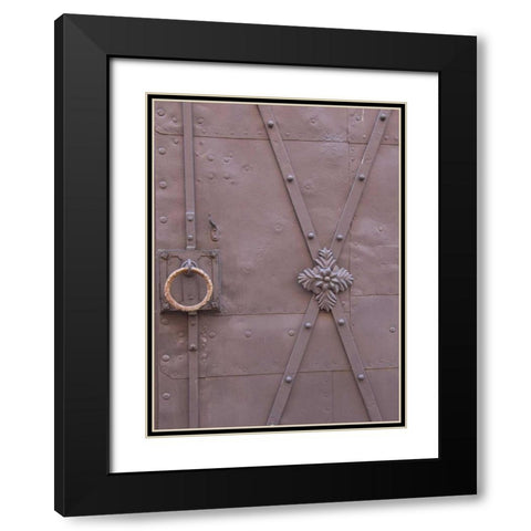 Passau Metal Door Black Modern Wood Framed Art Print with Double Matting by Johnson, George