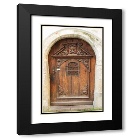 Passau Wood Door Black Modern Wood Framed Art Print with Double Matting by Johnson, George