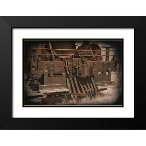 Old Cowcatcher Black Modern Wood Framed Art Print with Double Matting by Johnson, George