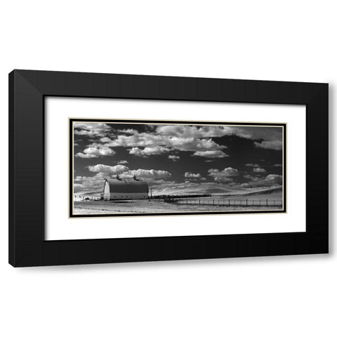 Potlach Barn Black Modern Wood Framed Art Print with Double Matting by Johnson, George