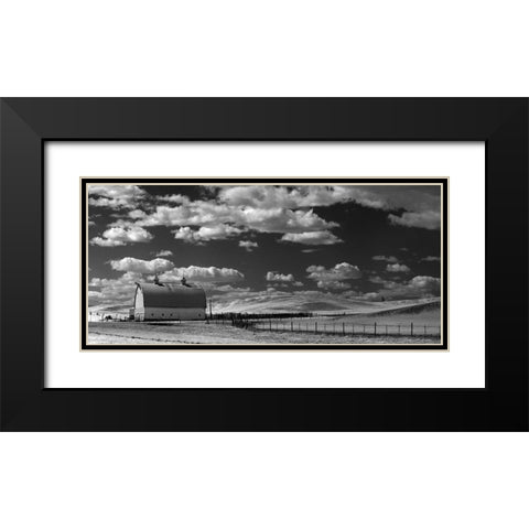 Potlach Barn Black Modern Wood Framed Art Print with Double Matting by Johnson, George