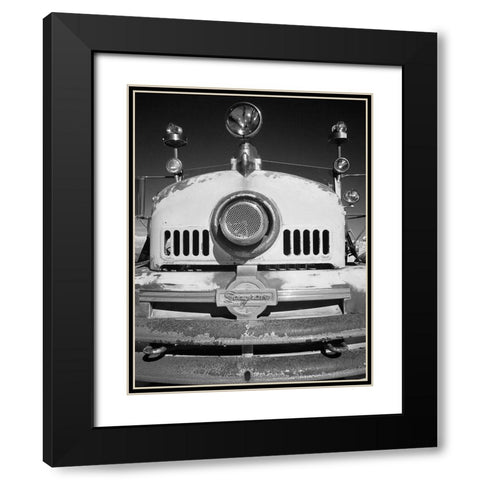 Old Seagrave Black Modern Wood Framed Art Print with Double Matting by Johnson, George