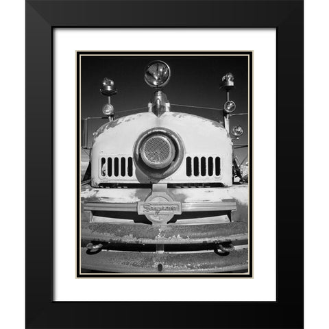 Old Seagrave Black Modern Wood Framed Art Print with Double Matting by Johnson, George