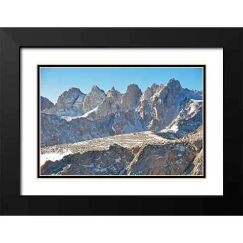 Mt. Whitney II Black Modern Wood Framed Art Print with Double Matting by Kidd, Brian
