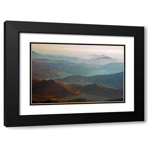 Kern Valley V Black Modern Wood Framed Art Print with Double Matting by Kidd, Brian