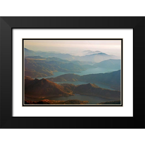 Kern Valley V Black Modern Wood Framed Art Print with Double Matting by Kidd, Brian