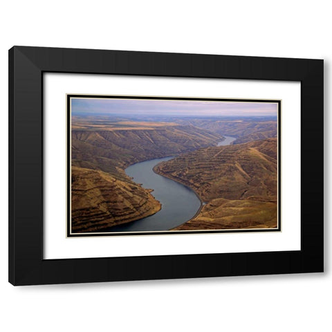 Snake River I Black Modern Wood Framed Art Print with Double Matting by Kidd, Brian