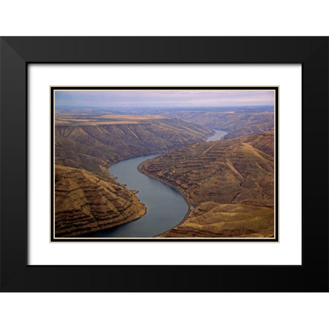Snake River I Black Modern Wood Framed Art Print with Double Matting by Kidd, Brian