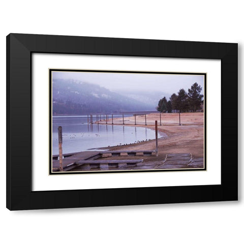 Sandpoint II Black Modern Wood Framed Art Print with Double Matting by Kidd, Brian