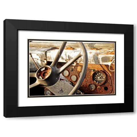 Old Bus II Black Modern Wood Framed Art Print with Double Matting by Kidd, Brian