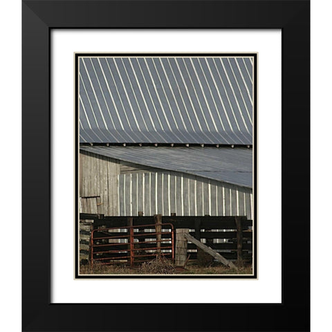 Big Barn I Black Modern Wood Framed Art Print with Double Matting by Larson, Scott