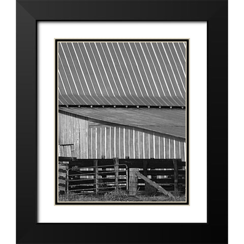 Big Barn II Black Modern Wood Framed Art Print with Double Matting by Larson, Scott