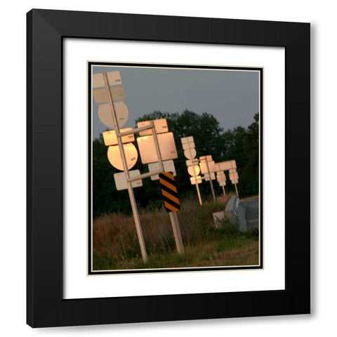 Country Signs I Black Modern Wood Framed Art Print with Double Matting by Larson, Scott