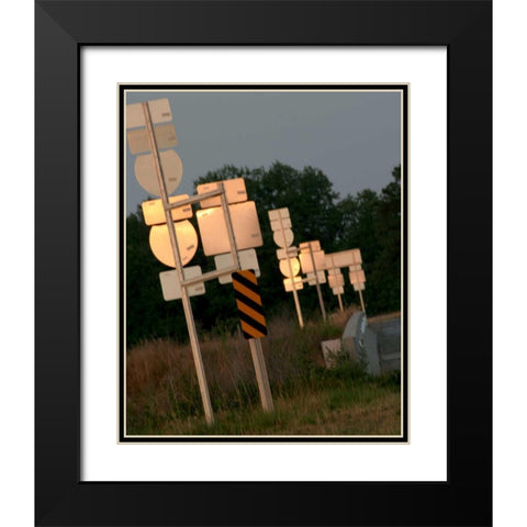 Country Signs I Black Modern Wood Framed Art Print with Double Matting by Larson, Scott