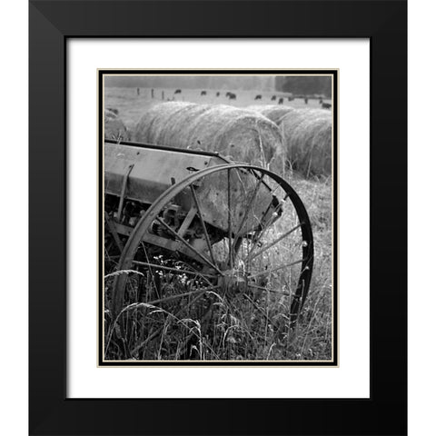 Sewing Seeds II Black Modern Wood Framed Art Print with Double Matting by Larson, Scott