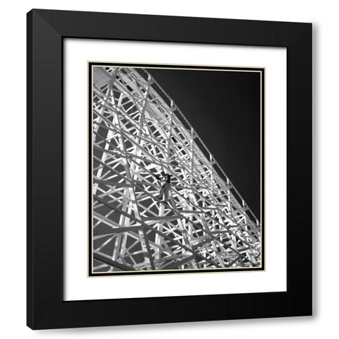 Safety Check I Black Modern Wood Framed Art Print with Double Matting by Larson, Scott