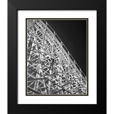 Safety Check I Black Modern Wood Framed Art Print with Double Matting by Larson, Scott