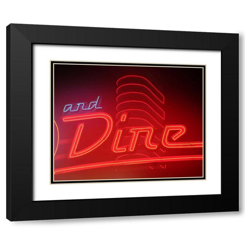 Dine Out I Black Modern Wood Framed Art Print with Double Matting by Larson, Scott