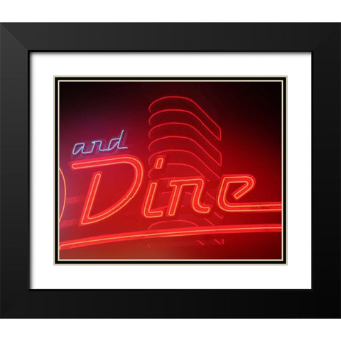 Dine Out I Black Modern Wood Framed Art Print with Double Matting by Larson, Scott